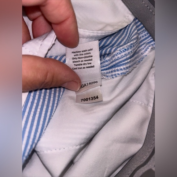 Walter Hagen 11 Golf Shorts Mens 36 Seersucker Blue Stripe Stretch Breathable - Picture 7 of 7